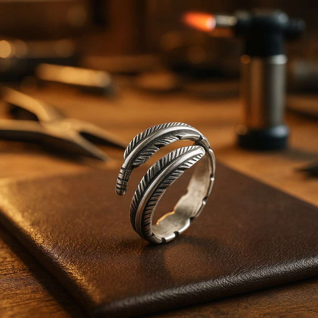 Adjustable Inspired Ring Feather