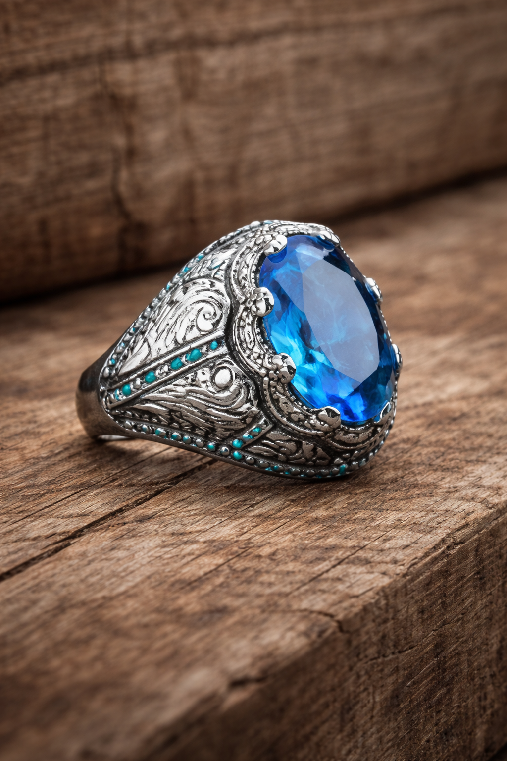 Flower Sapphire Ring