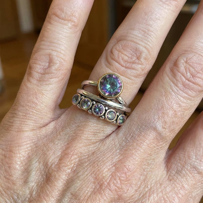 Elegant Bohemian Artistic Cubic Zirconia Inlaid Ring