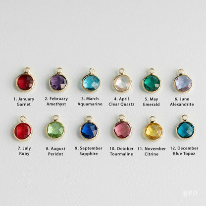 Personalized Birth Flower & Birthston Bar Pendant Name Necklace