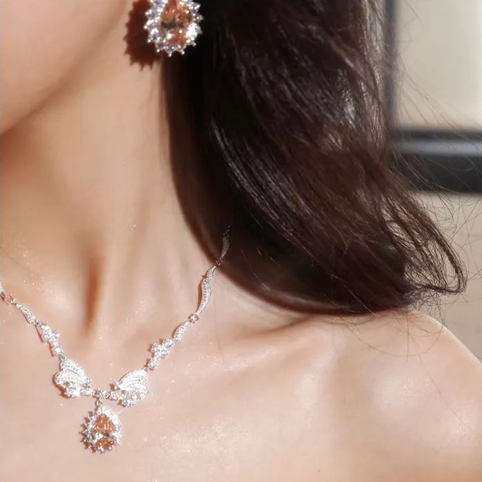 🎉NEW YEAR PRE-SALE🎁Imperial Topaz French Bow Jewelry Set
