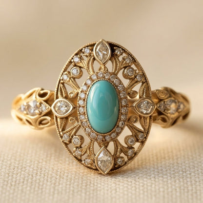 Turquoise Zirconia Ring