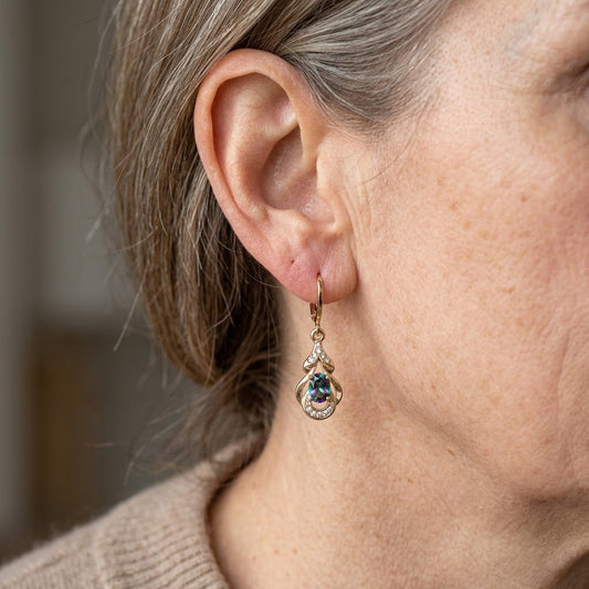 Plated Bohemian Ethnic Drop Earrings