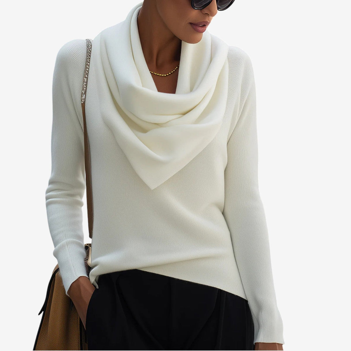 Paola™ Draped Neck Sweater