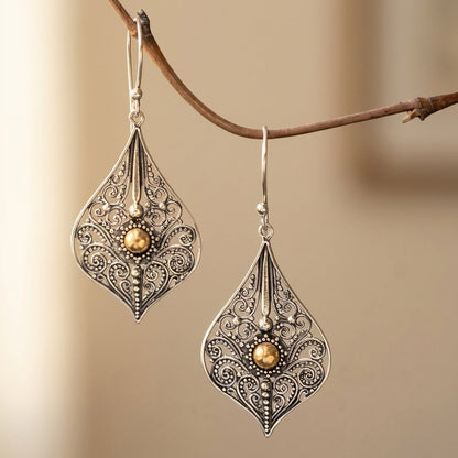 Retro Bohemian Water Drop Hollow Pattern Earrings