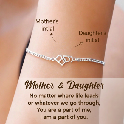 Custom Two Initial Interlocking Bracelet