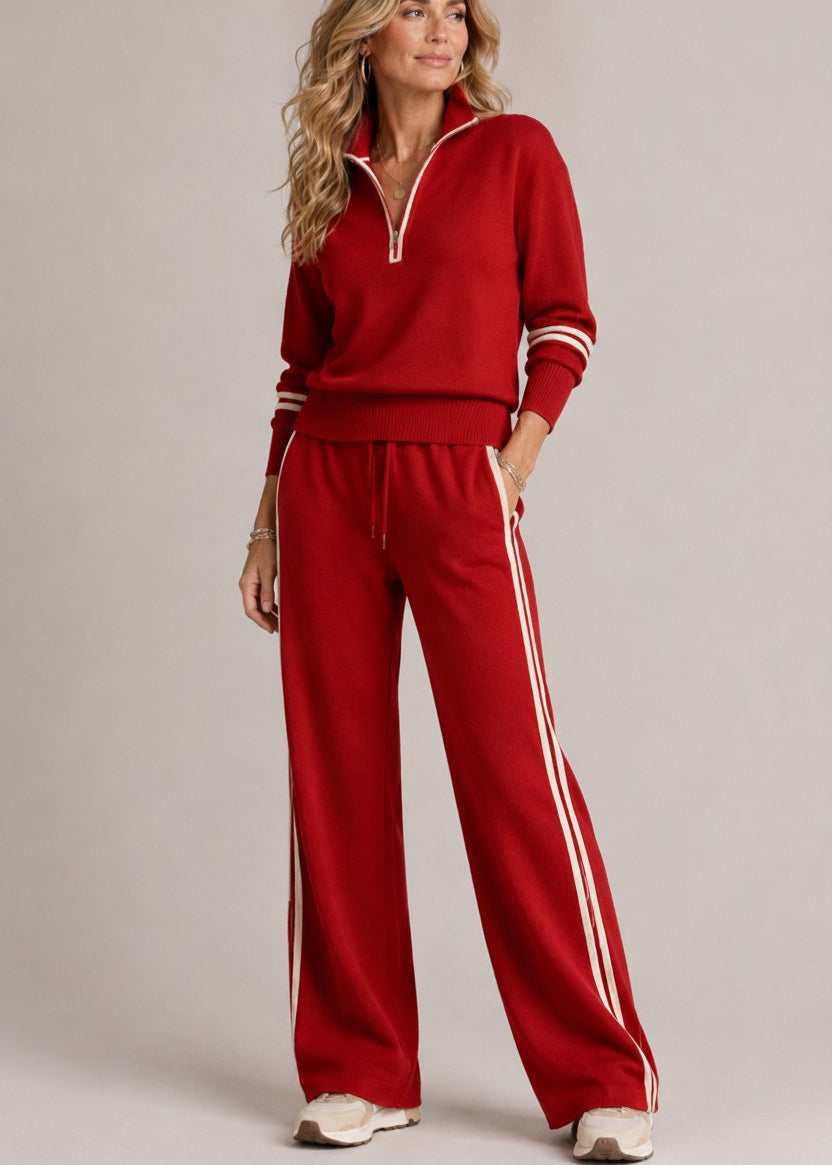 Ensemble Chloé™ | Pull Demi-Zip & Pantalon Large