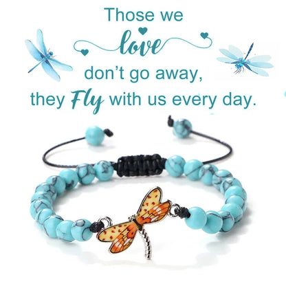 FOR MEMORIAL - THEY FLY WITH US EVERY DAY DRAGONFLY BRACELET