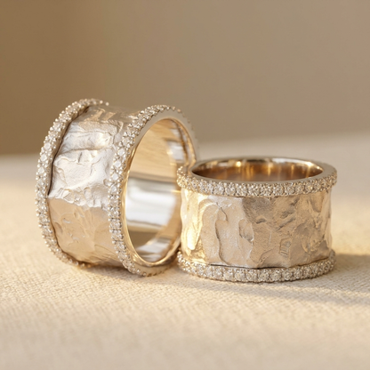 Vintage Wide Silver Plated Statement Ring