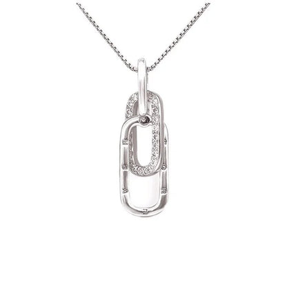 You're Never Alone Emotional Support Rectangle Interlocking Necklace