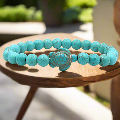 Natural Stone Beads Turtle Bracelets