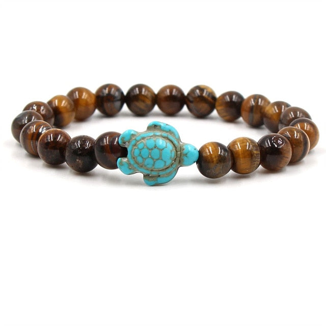 Natural Stone Beads Turtle Bracelets