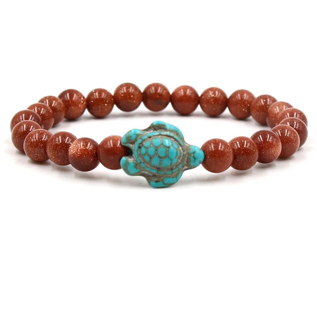 Natural Stone Beads Turtle Bracelets