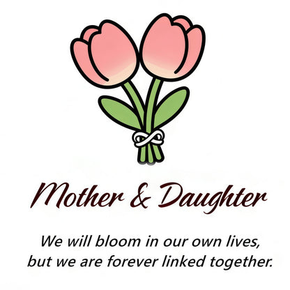 Mother&Daughter Double Birthstones Tulip Ring